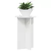  Növényállvány 2 pcs Magasfényű Fehér Ø40 x 60 cm Szerelt Fa