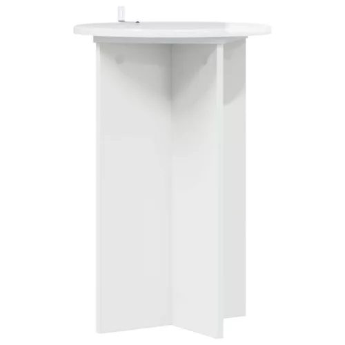  Növényállvány 2 pcs Magasfényű Fehér Ø40 x 60 cm Szerelt Fa