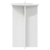  Növényállvány 2 pcs Magasfényű Fehér Ø40 x 60 cm Szerelt Fa