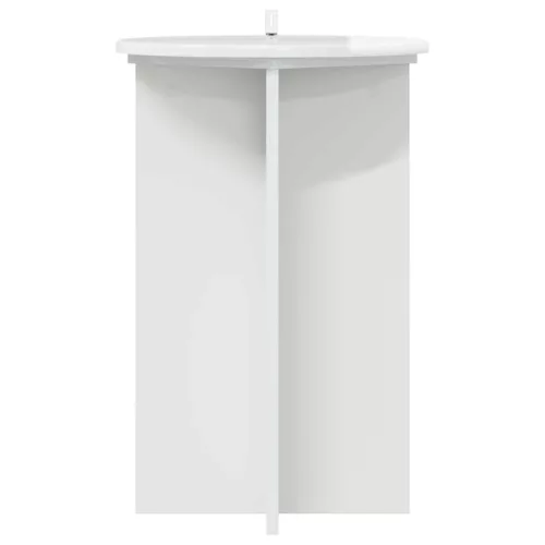  Növényállvány 2 pcs Magasfényű Fehér Ø40 x 60 cm Szerelt Fa