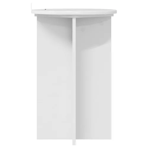  Növényállvány 2 pcs Magasfényű Fehér Ø40 x 60 cm Szerelt Fa