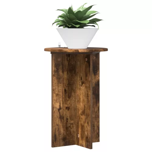  Növényállvány 2 pcs Füstös Tölgy Ø40 x 60 cm Szerelt Fa