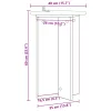  Növényállvány 2 pcs Füstös Tölgy Ø40 x 60 cm Szerelt Fa