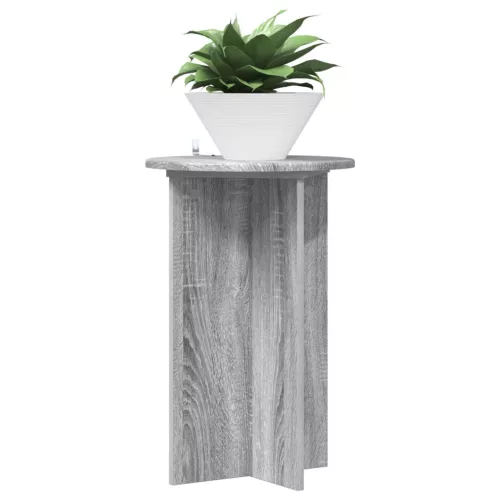  Növényállvány 2 pcs Szürke Sonoma Ø40 x 60 cm Szerelt Fa