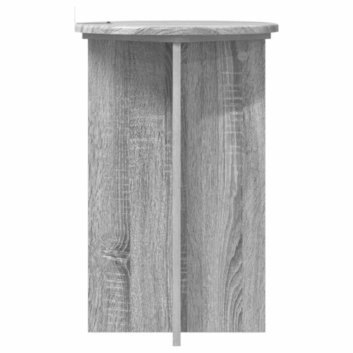  Növényállvány 2 pcs Szürke Sonoma Ø40 x 60 cm Szerelt Fa