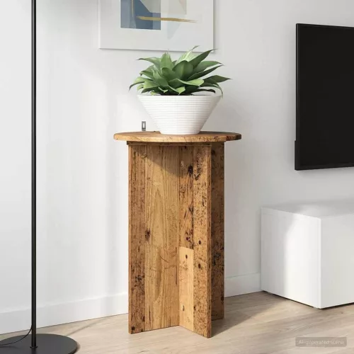  Növényállvány 2 pcs Antik Fa Ø40 x 60 cm Szerelt Fa