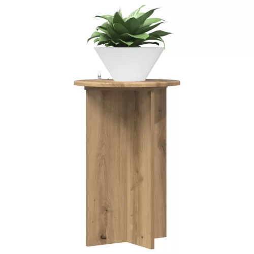 Növényállvány 2 pcs Kézműves Tölgy Ø40 x 60 cm Szerelt Fa