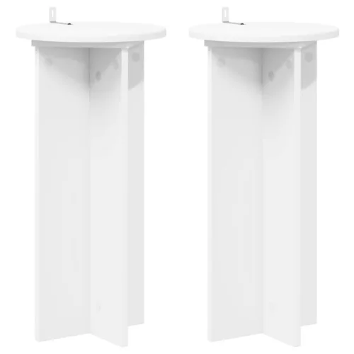  Növényállvány 2 pcs Fehér Ø29,5 x 60 cm Szerelt Fa