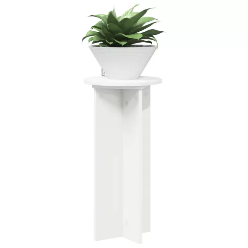  Növényállvány 2 pcs Fehér Ø29,5 x 60 cm Szerelt Fa
