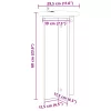  Növényállvány 2 pcs Fehér Ø29,5 x 60 cm Szerelt Fa