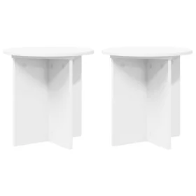 Növényállvány 2 pcs Fehér Ø40 x 40 cm Szerelt Fa