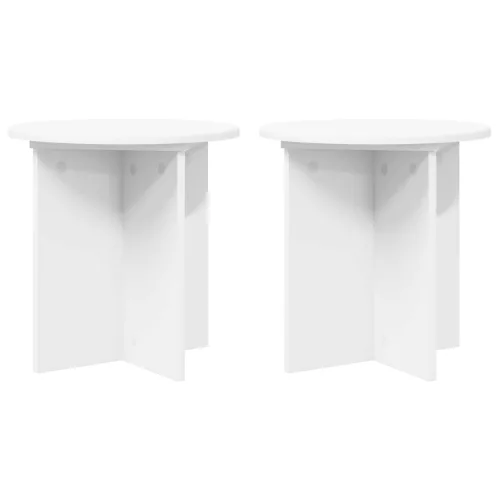  Növényállvány 2 pcs Fehér Ø40 x 40 cm Szerelt Fa