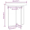  Növényállvány 2 pcs Fehér Ø40 x 40 cm Szerelt Fa