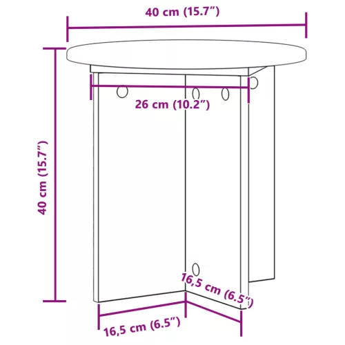  Növényállvány 2 pcs Fehér Ø40 x 40 cm Szerelt Fa