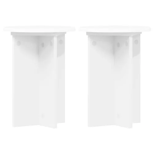  Növényállvány 2 pcs Fehér Ø29,5 x 40 cm Szerelt Fa
