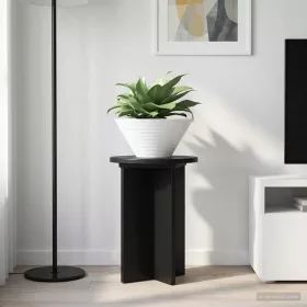  Növényállvány 2 pcs Fekete Ø29,5 x 40 cm Szerelt Fa