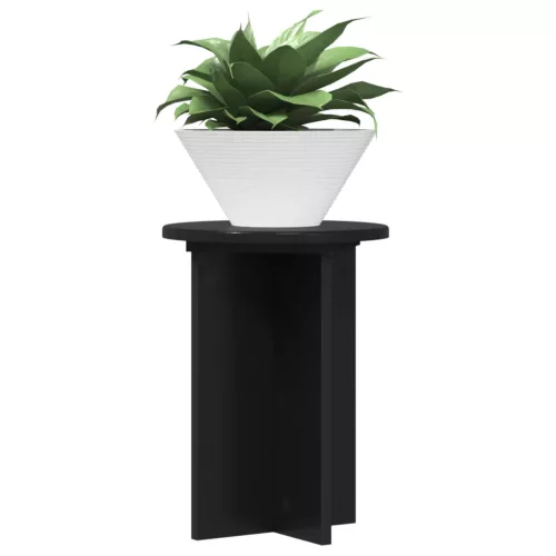  Növényállvány 2 pcs Fekete Ø29,5 x 40 cm Szerelt Fa