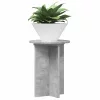  Növényállvány 2 pcs Betonszürke Ø29,5 x 40 cm Szerelt Fa