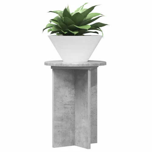  Növényállvány 2 pcs Betonszürke Ø29,5 x 40 cm Szerelt Fa