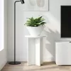  Növényállvány 2 pcs Magasfényű Fehér Ø29,5 x 40 cm Szerelt Fa