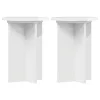  Növényállvány 2 pcs Magasfényű Fehér Ø29,5 x 40 cm Szerelt Fa