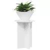  Növényállvány 2 pcs Magasfényű Fehér Ø29,5 x 40 cm Szerelt Fa