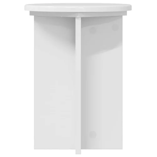  Növényállvány 2 pcs Magasfényű Fehér Ø29,5 x 40 cm Szerelt Fa
