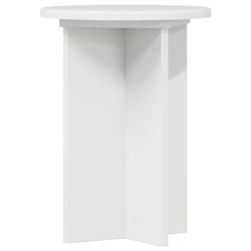  Növényállvány 2 pcs Magasfényű Fehér Ø29,5 x 40 cm Szerelt Fa