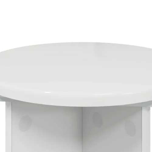  Növényállvány 2 pcs Magasfényű Fehér Ø29,5 x 40 cm Szerelt Fa