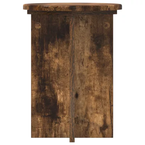  Növényállvány 2 pcs Füstös Tölgy Ø29,5 x 40 cm Szerelt Fa