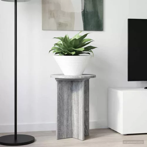  Növényállvány 2 pcs Szürke Sonoma Ø29,5 x 40 cm Szerelt Fa