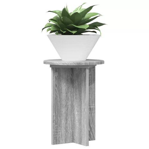  Növényállvány 2 pcs Szürke Sonoma Ø29,5 x 40 cm Szerelt Fa