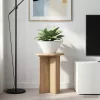  Növényállvány 2 pcs Kézműves Tölgy Ø29,5 x 40 cm Szerelt Fa
