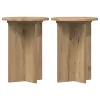  Növényállvány 2 pcs Kézműves Tölgy Ø29,5 x 40 cm Szerelt Fa