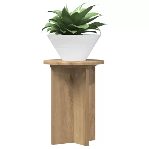  Növényállvány 2 pcs Kézműves Tölgy Ø29,5 x 40 cm Szerelt Fa