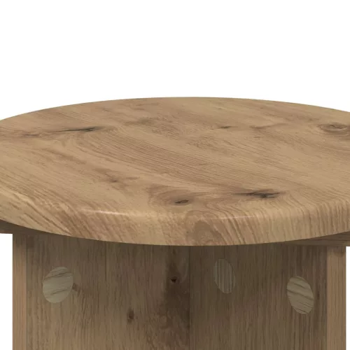  Növényállvány 2 pcs Kézműves Tölgy Ø29,5 x 40 cm Szerelt Fa