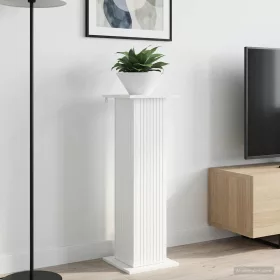    Növényállvány 2 pcs Magasfényű Fehér 30,5 x 30 x 100,5 cm
