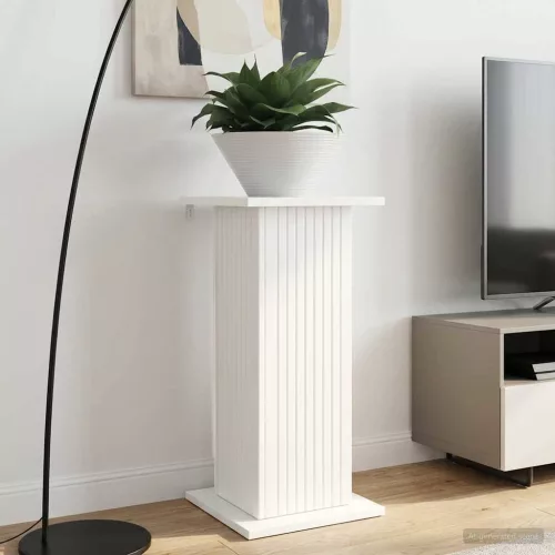  Növényállvány 2 pcs Fehér 30,5 x 30 x 60,5 cm Szerelt Fa