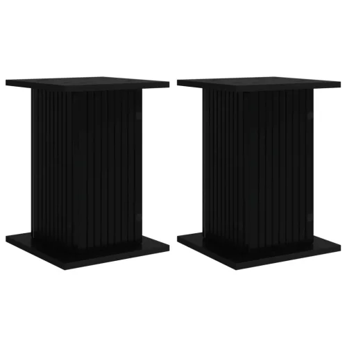  Növényállvány 2 pcs Fekete 30,5 x 30 x 43 cm Szerelt Fa