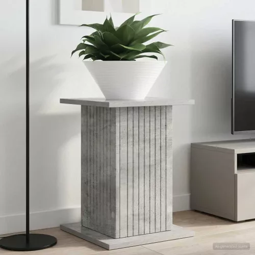  Növényállvány 2 pcs Betonszürke 30,5 x 30 x 43 cm Szerelt Fa