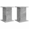  Növényállvány 2 pcs Betonszürke 30,5 x 30 x 43 cm Szerelt Fa
