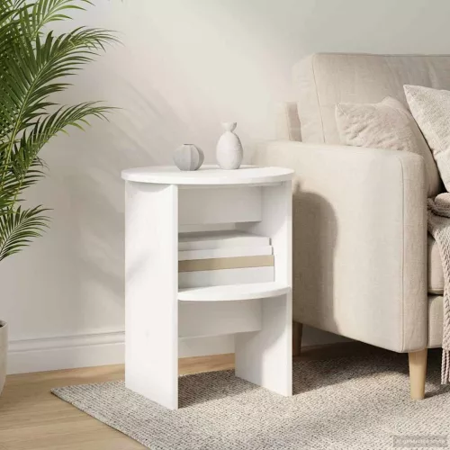  Oldalsó szekrény 2 pcs Fehér Ø40 x 50 cm Mérnöki fa