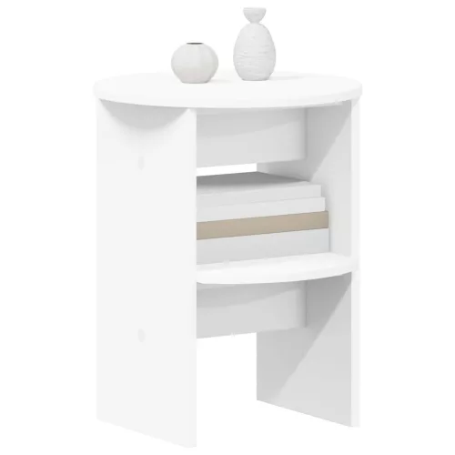  Oldalsó szekrény 2 pcs Fehér Ø40 x 50 cm Mérnöki fa