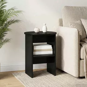  Oldalsó szekrény Fekete Ø40 x 50 cm Mérnöki fa