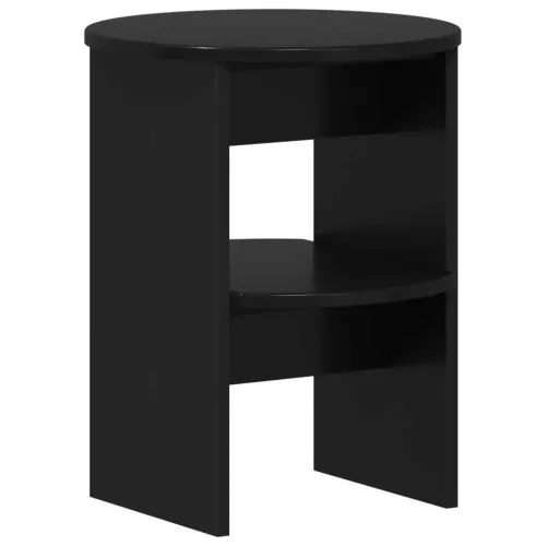  Oldalsó szekrény Fekete Ø40 x 50 cm Mérnöki fa