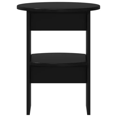  Oldalsó szekrény 2 pcs Fekete Ø40 x 50 cm Mérnöki fa