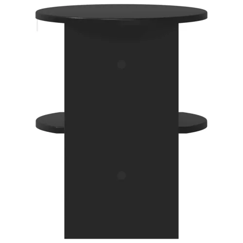  Oldalsó szekrény 2 pcs Fekete Ø40 x 50 cm Mérnöki fa