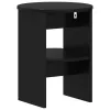  Oldalsó szekrény 2 pcs Fekete Ø40 x 50 cm Mérnöki fa
