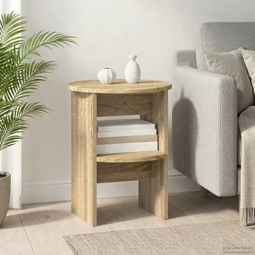  Oldalsó szekrény Sonoma tölgy Ø40 x 50 cm Mérnöki fa