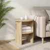  Oldalsó szekrény 2 pcs Sonoma tölgy Ø40 x 50 cm Mérnöki fa